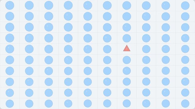 Unique Shape Disruption in Geometric Grid Pattern Animation