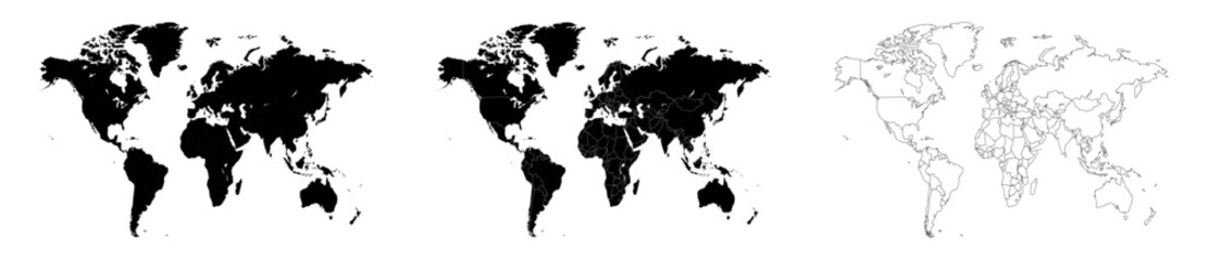map of world on isolated background background © Sohail M
