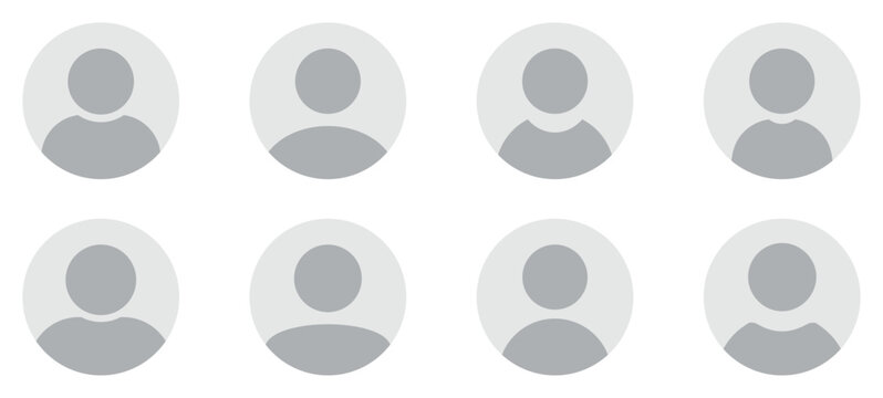 User profile avatar icon collection for user accounts, profile interfaces, mobile apps, websites, and UI UX design with clean avatar, profile, user, account, and icon elements.
