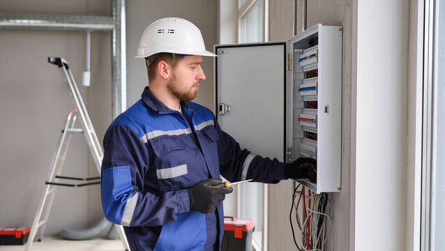 Electrician at work 