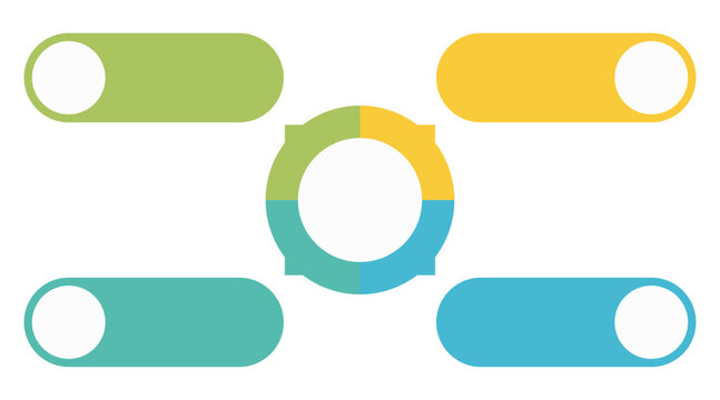Circle Infographic Template with Four Elements