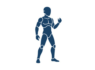 Fototapeta premium Stylized Male Figure in Dynamic Pose