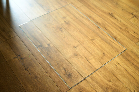 Wooden floor access hatch for home maintenance