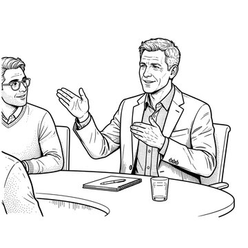 Deaf man using sign language at meeting for corporate disability inclusion blogs business websites