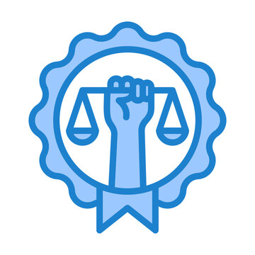 Fairness Icon - Duotone Color For Business And Conflict Resolution