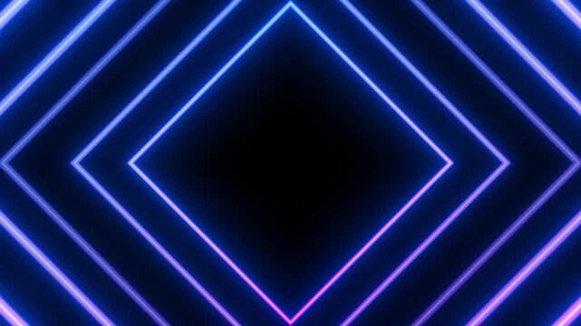 Abstract glowing motion design with blue purple neon arrows