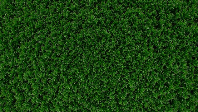 Vibrant Green Grass Texture Background Full Frame Aerial View.