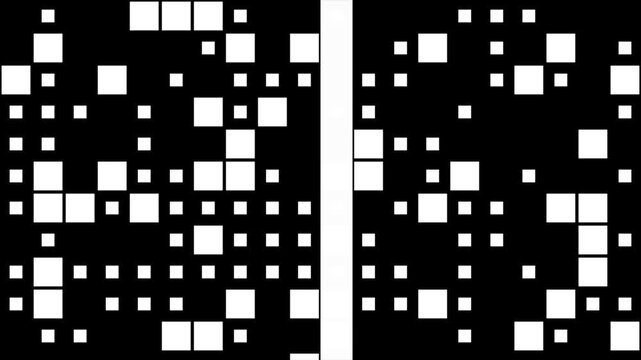 Minimalist grid patterns create a squares transition black and white background 4k footage, 2D Transition footage for professional video editors. 4k video
