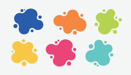 Obraz premium Dynamic liquid splashes and fluid shapes in vibrant colors serve as modern abstract background elements.
