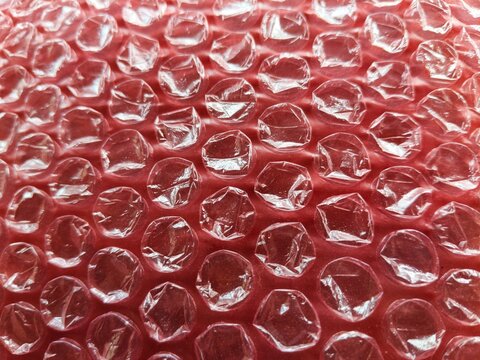 Wrinkled plastic bubble wrap texture background
