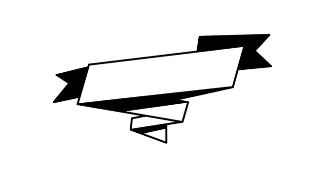 Black and white blank label icon.
