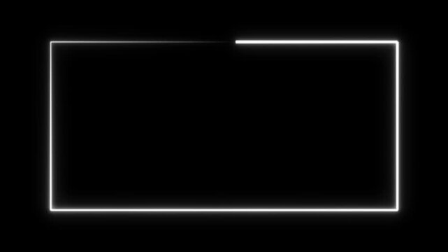 Glowing Neon Rectangles Forming on Black Background in Cinematic Motion