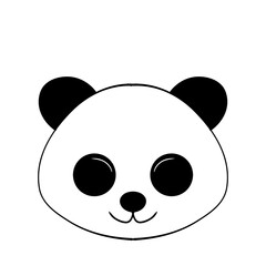Panda smile cute with close eyes © Almay001
