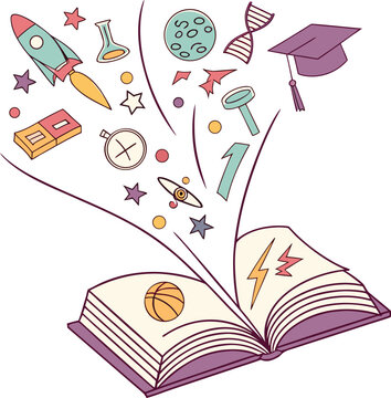 Open Book Education Illustration