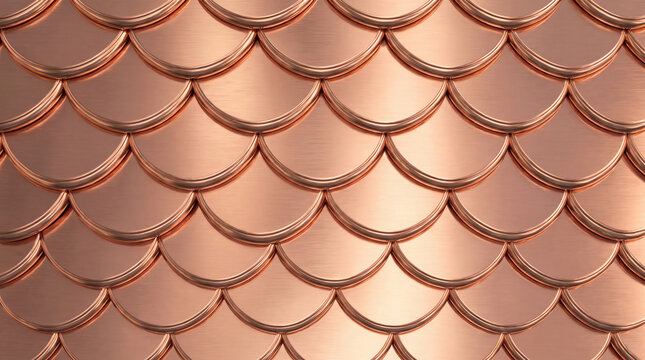 rose gold mermaid scales seamless pattern abstract metallic fish scale texture background