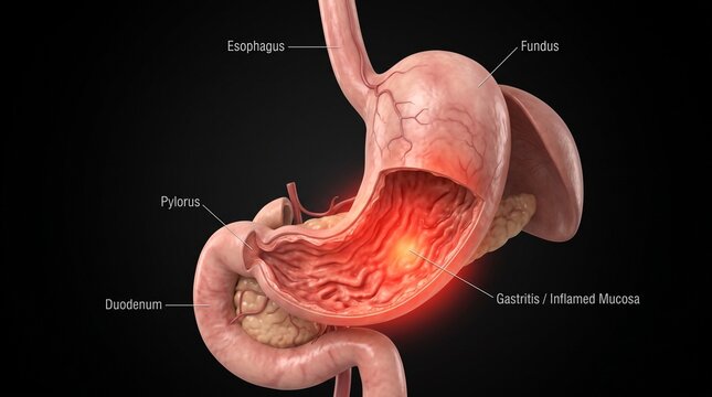 Detailed 3D Render of Human Digestive System Anatomy.