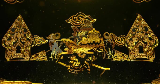 Javanese Wayang - Indonesian Ethnic Tradition 3. Motion graphics Animation background Visual loops - 4K