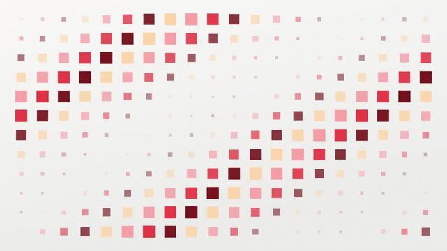 Abstract animated heatmap grid cells shifting in intensity drawn as magenta and pink lines and dots on a bright, clean light background. Seamless looping 4K video element with free space around it, id