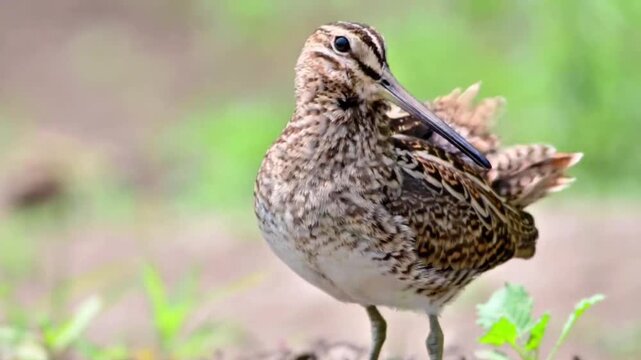 Wetland Snipe Head Shot