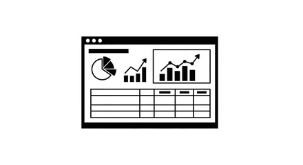 Fototapeta premium Business graph chart analysis on screen.