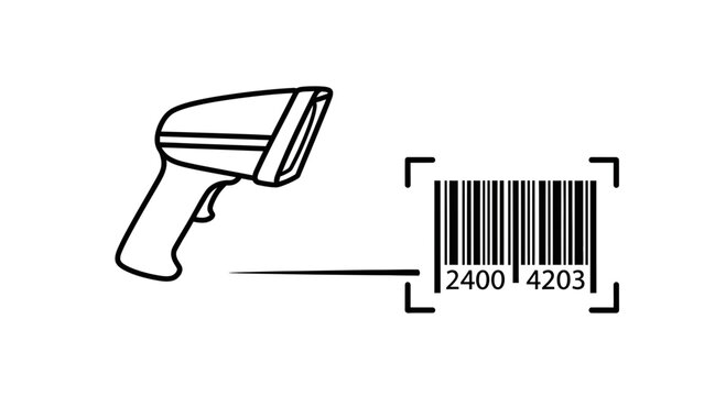 Barcode Scanner Reading Product Code - Technology and Retail Icon