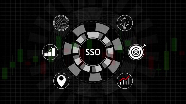 Futuristic stock market dashboard interface showcasing dynamic financial data visualization with
