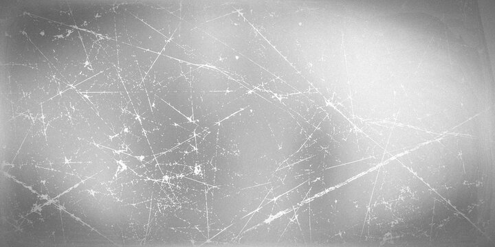 Abstract White Gray Grunge Background with Distressed Scratch Texture and Dust Overlay