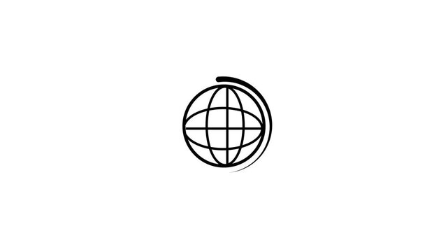 Globe icon in trendy vector design illustration. world symbol. Flat Vector .