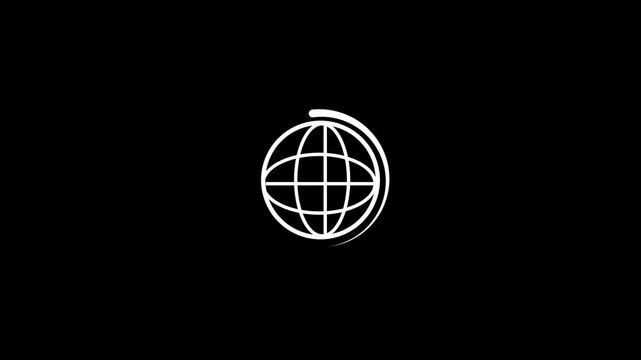 Globe icon in trendy vector design illustration. world symbol. Flat Vector .