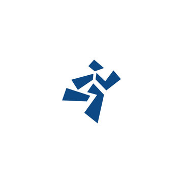 Runner app sport app vector logo design