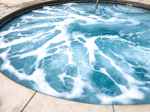 Outdoor Hot Tub with Bubbling Water