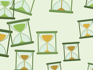 Fototapeta premium Sand Timer Scatter Time Concept Background