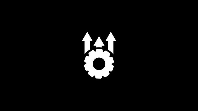 Gear rotating with arrows up down animation