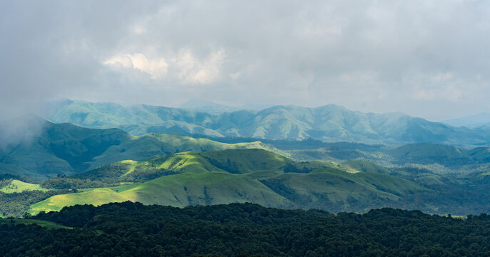 mountain landscape in the morning in Meghalaya