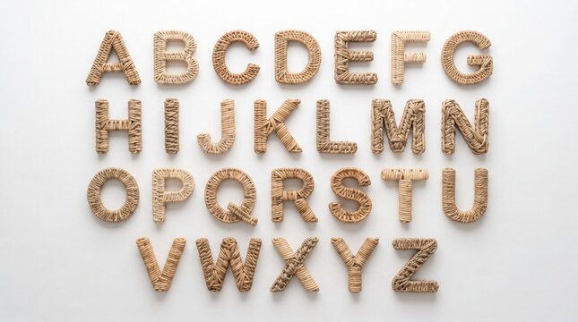 Creative alphabet blocks letters set in 3d style