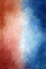 Fototapeta premium Soft overlap of warm coral and cool smoke-blue fields creates a gentle blend with no defined shapes and smooth gradients in an abstract design for clean backgrounds and modern art