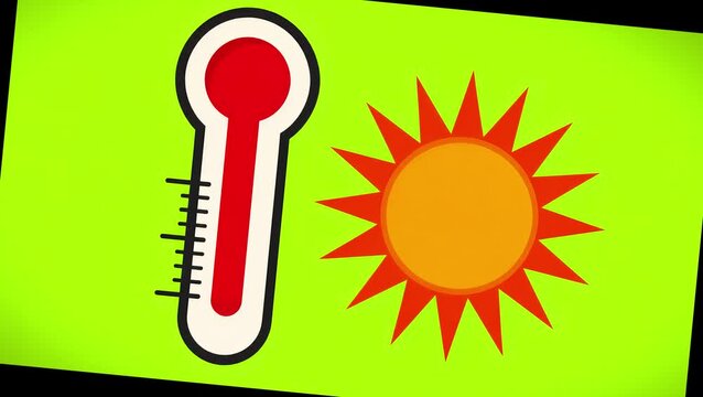 climate change in heat wave, and hot weather  Showing Global Warming and Rising Temperature.
