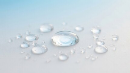 Fototapeta premium Close-up Shot of Clear Liquid Cosmetic Product on White Background for Adobe