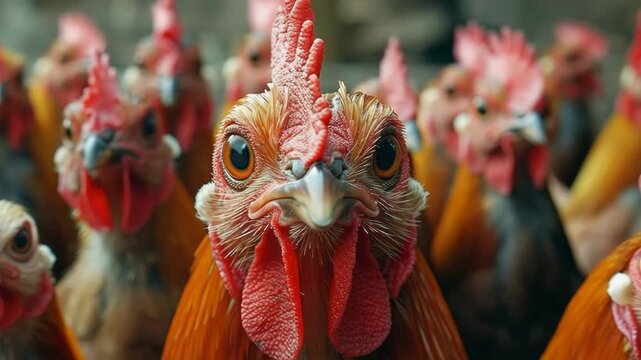chickens up close