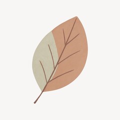 Obraz premium Minimalist autumn leaf illustration.