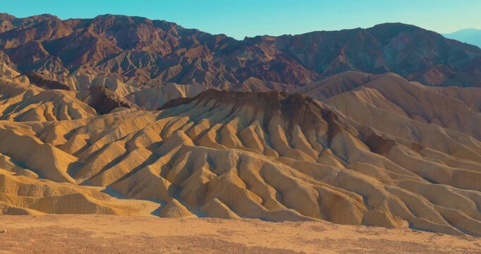 Zabriskie Point Badlands at Sunset in Death Valley National Park