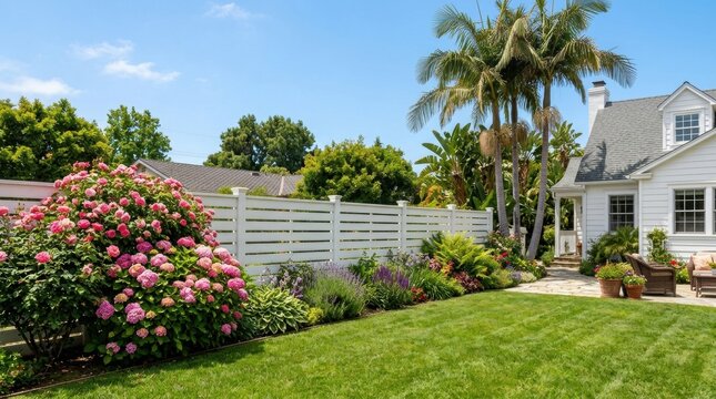 White Plastic Fence for Backyard Protection and Privacy