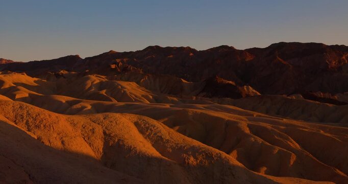 Zabriskie Point Badlands at Sunset in Death Valley National Park