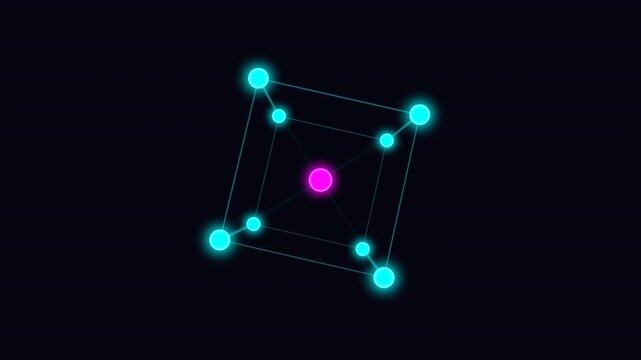 Body-Centered Cubic Lattice: 3D crystal structure and atomic arrangement animation