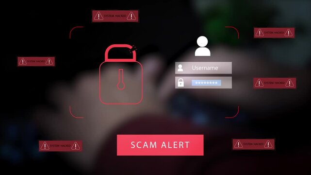 Cybersecurity alert notification.Protect profiles from hacks. Strong passwords, MFA, and monitoring prevent cyber attacks, credential theft and unauthorized access.