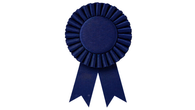 Blue Award Ribbon Rosette for Winner Recognition