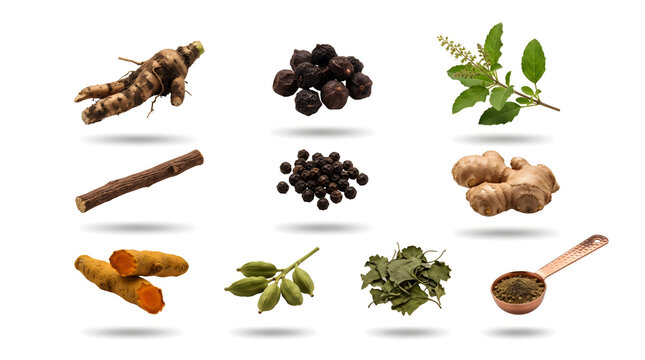 set of various spices