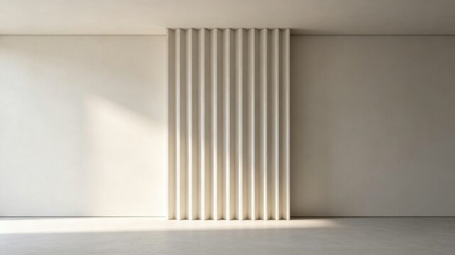 A composition of perfectly vertical lines in a symmetrically balanced structure.