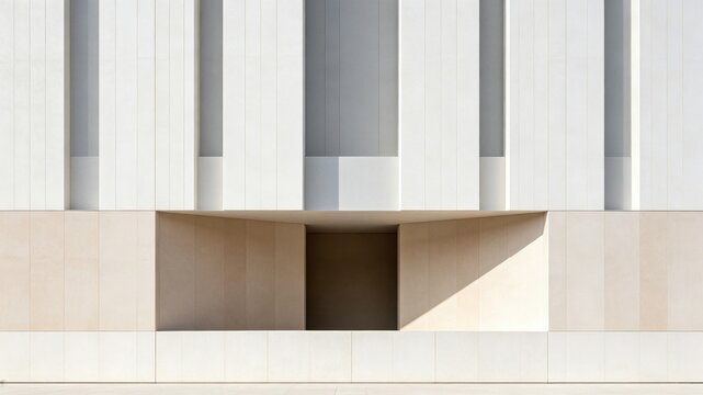 A composition of perfectly vertical lines in a symmetrically balanced structure.