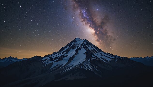 Perseid Meteor Shower Mount Olympus Washington Glacier August Night Sky Science